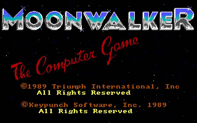 moonwalker screenshot for dos