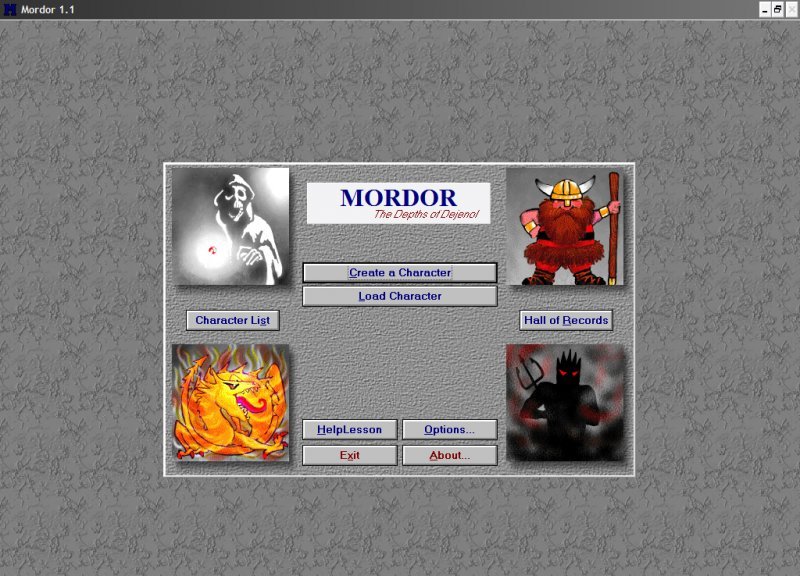 mordor-the-depths-of-dejenol screenshot for win3x