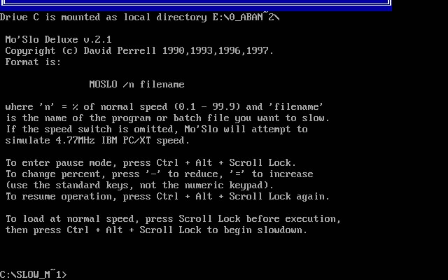 mo-slo screenshot for dos