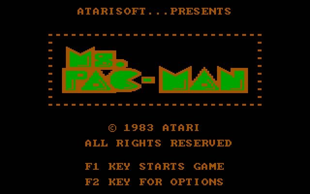 ms-pac-man screenshot for dos