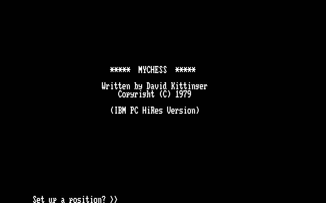 mychess screenshot for dos