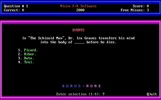 Star Trek: The Next Generation - Trivia screenshot