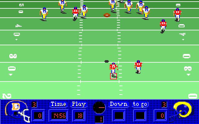 nfl-football screenshot for dos