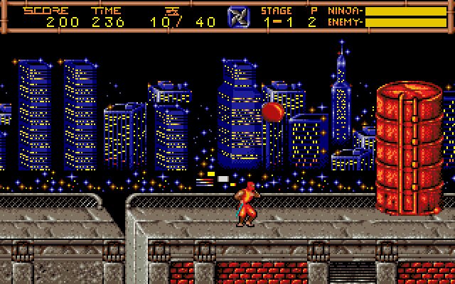 ninja-gaiden-2-the-dark-sword-of-chaos screenshot for dos