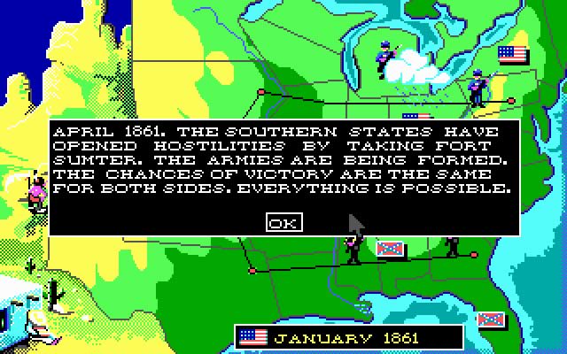 north-and-south screenshot for dos