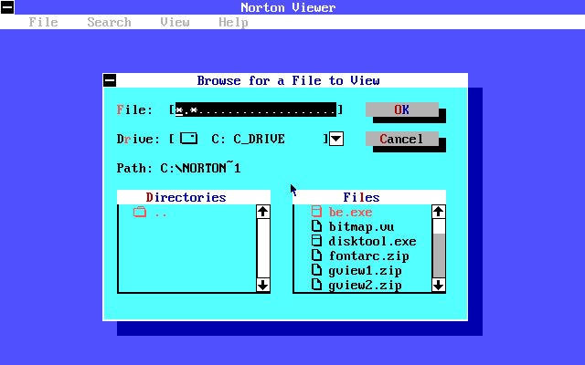 norton-desktop screenshot for dos