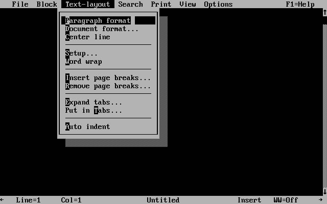 norton-editor-2 screenshot for dos