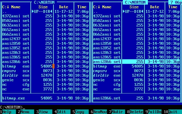 norton-commander-5-5 screenshot for dos