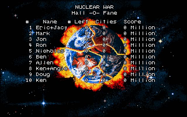 nuclear-war screenshot for dos