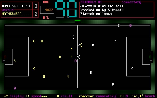 one-nil-soccer-manager screenshot for dos