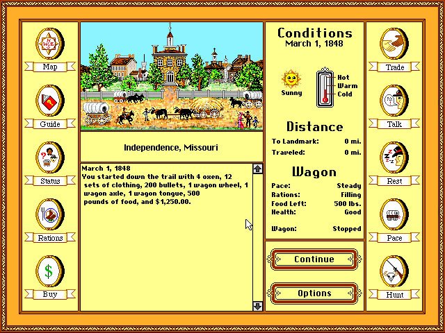 the-oregon-trail-deluxe screenshot for dos