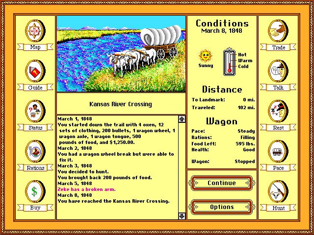 the-oregon-trail-deluxe screenshot for dos