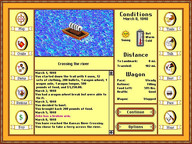 the-oregon-trail-deluxe screenshot for dos