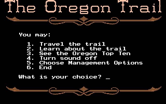 the-oregon-trail screenshot for dos