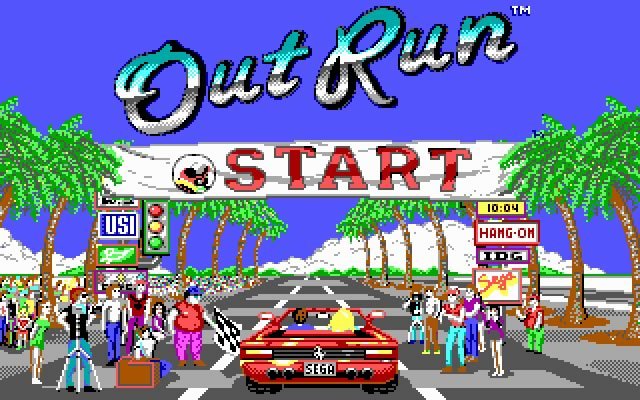 outrun screenshot for dos