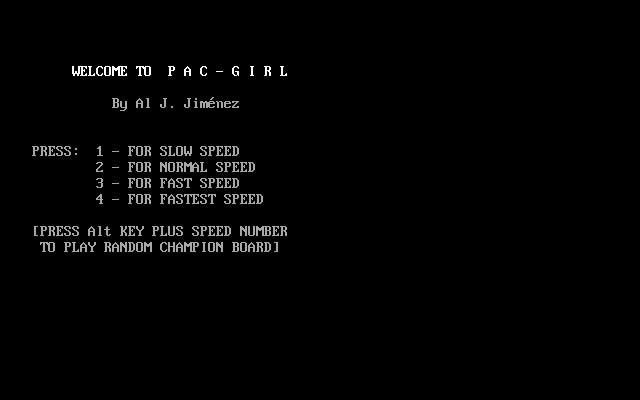 pac-girl screenshot for dos