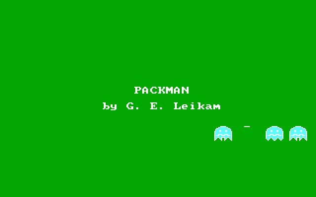 pack-man screenshot for dos