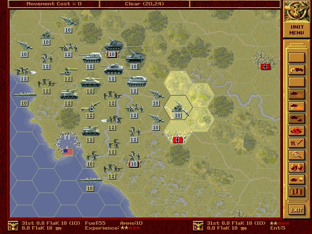 panzer-general-1 screenshot for dos