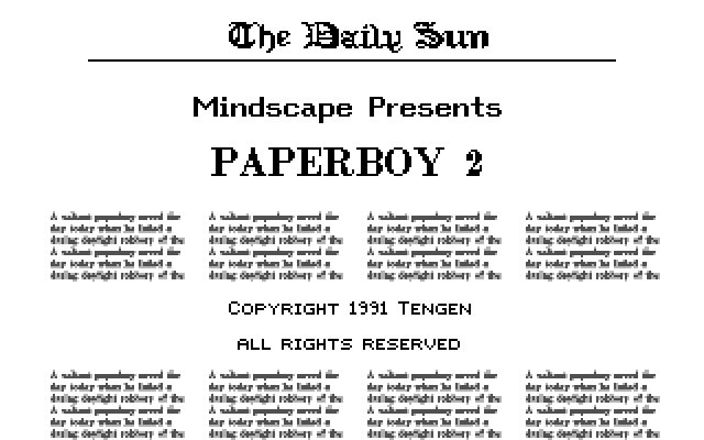 paperboy-2 screenshot for dos