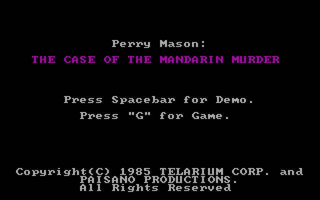 perry-mason screenshot for dos