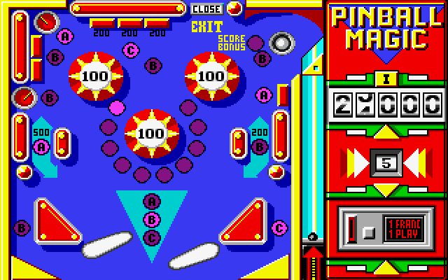 pinball-magic screenshot for dos