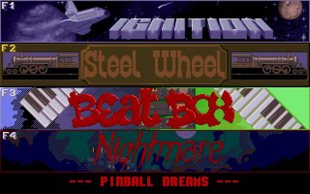 pinball-dreams screenshot for dos