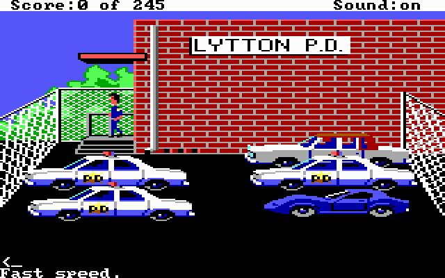 police-quest-1-in-pursuit-of-the-death-angel screenshot for dos