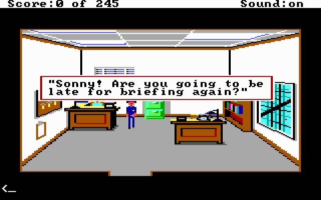 police-quest-1-in-pursuit-of-the-death-angel screenshot for dos