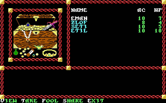 pool-of-radiance screenshot for dos