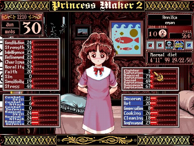 princess-maker-2 screenshot for dos