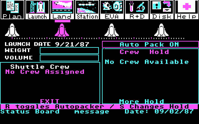 project-space-station screenshot for dos