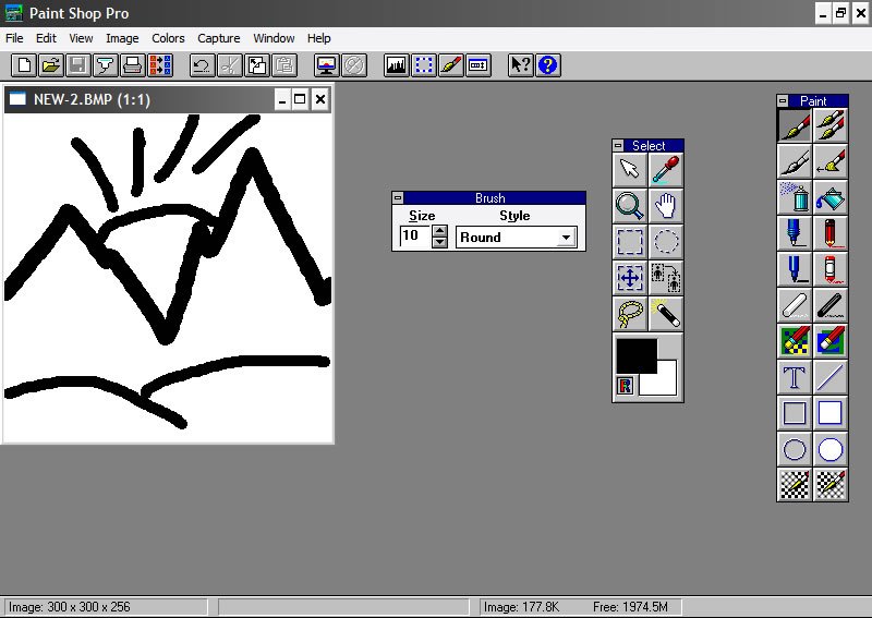 Paint Shop Pro 3.11 screenshot