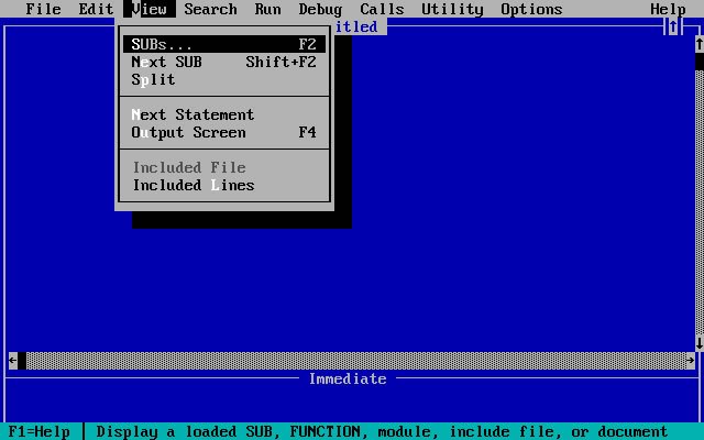 qbasic screenshot for dos