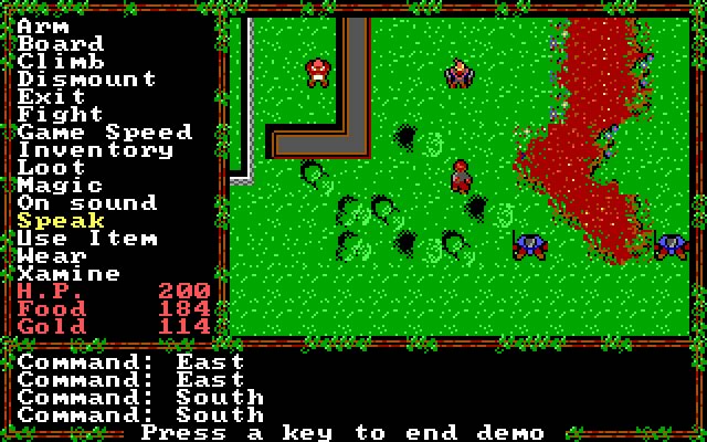 questron-2 screenshot for dos