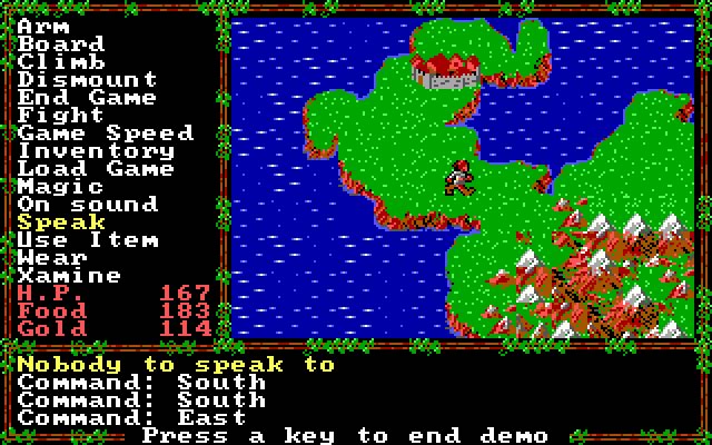 questron-2 screenshot for dos