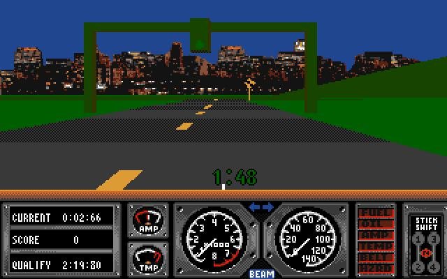 race-drivin screenshot for dos