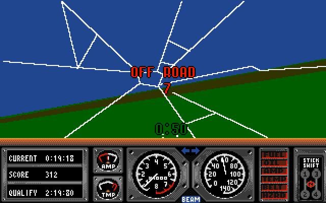 race-drivin screenshot for dos