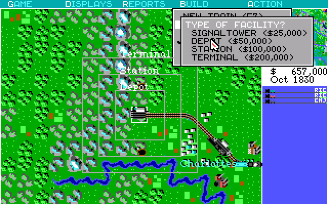 railroad-tycoon screenshot for dos