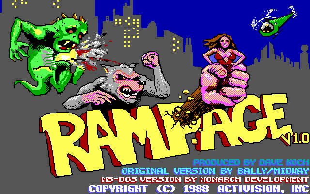 rampage screenshot for dos