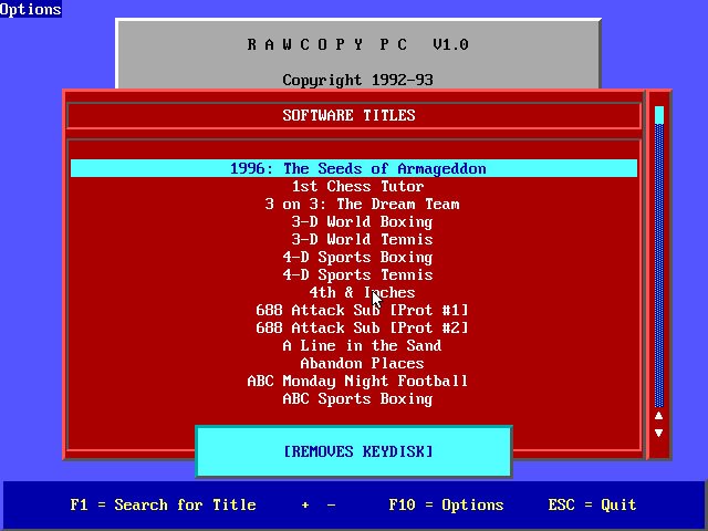 rawcopy screenshot for dos