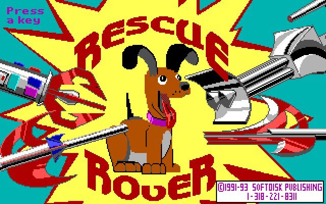 rescue-rover screenshot for dos