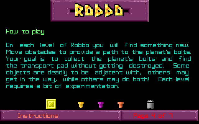 robbo screenshot for dos