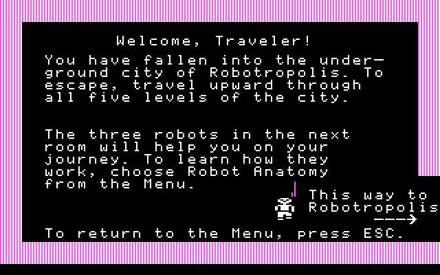 robot-odissey screenshot for dos