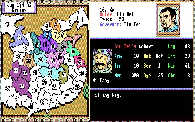 romance-of-the-three-kingdoms-2 screenshot for dos