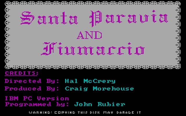 santa-paravia-en-fiumaccio screenshot for dos