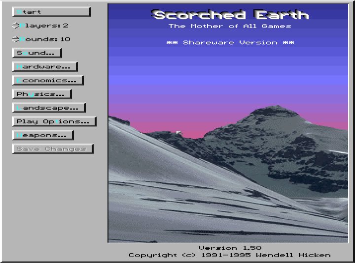 scorched-earth screenshot for dos