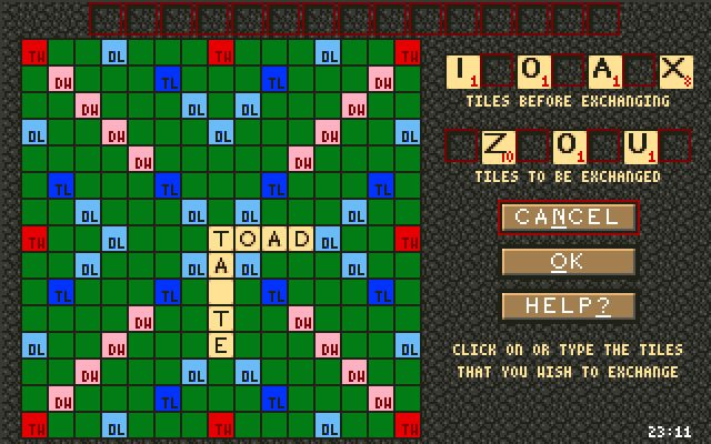 scrabble screenshot for dos