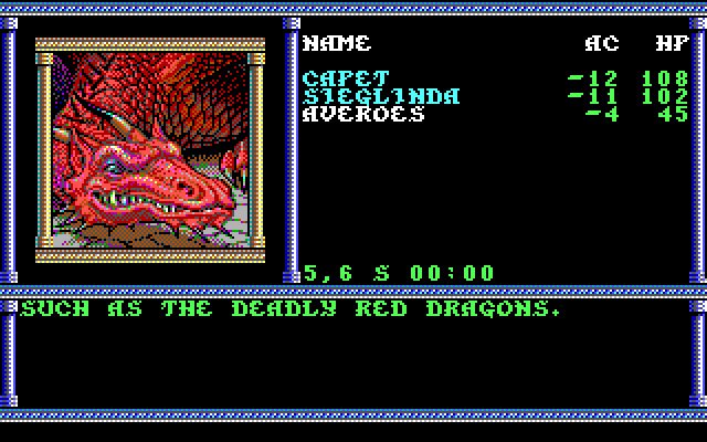 secret-of-the-silver-blades screenshot for dos