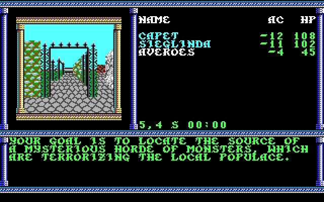 secret-of-the-silver-blades screenshot for dos