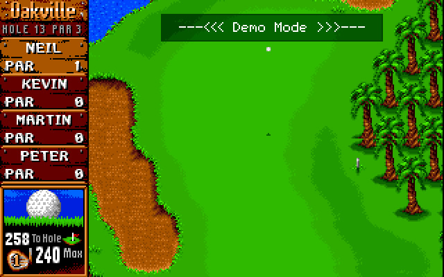 sensible-golf screenshot for dos